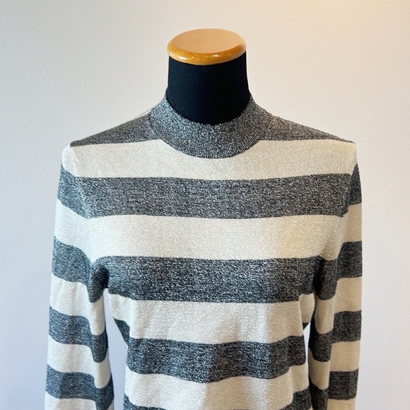 Hugo Boss Fiorelly Striped Mock Neck Sweater - Picture 6 of 13